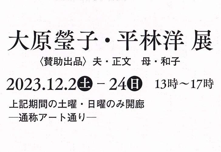 大原瑩子・平林洋 展